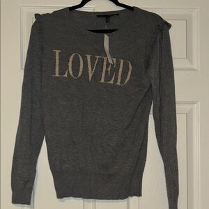 White House Black Market Heather Crystal Sweater Small